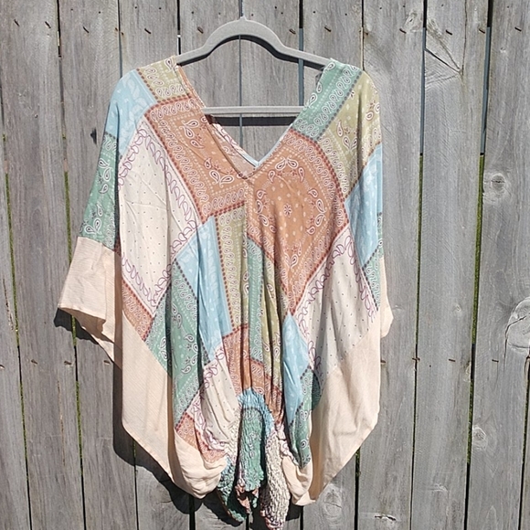 1.4.3. Story by Line Up Tops - 1.4.3. Story by Line Up Pastel Patchwork V-Neck Blouse